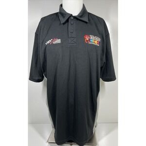NWT Chase Authentics M&Ms Kyle Busch Joe Gibbs Racing Black Polo Shirt Mens SZ L